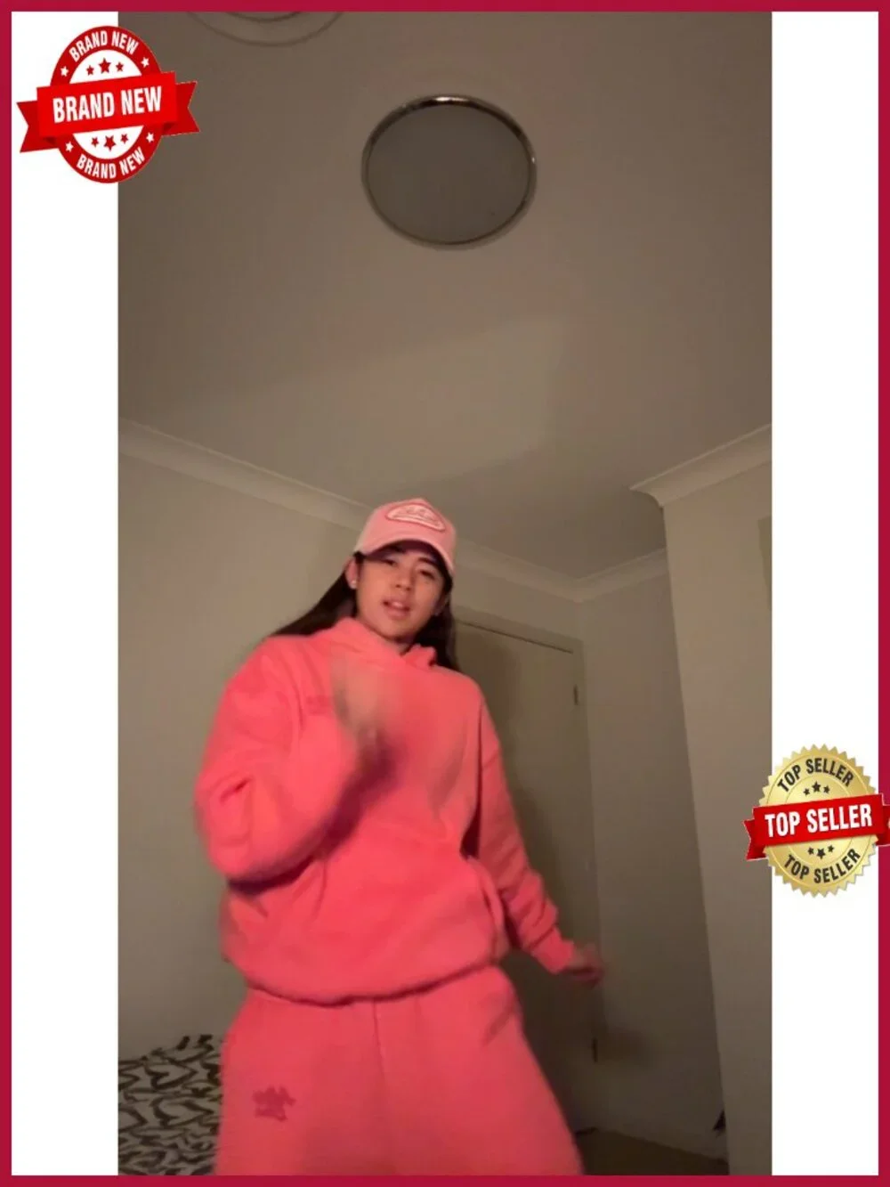 Fleece Oversized Hoodie and Baggy Sweatpants 2 Piece Matching Set
